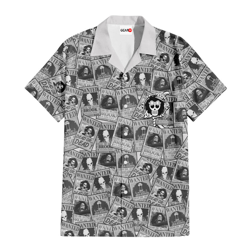 Brook Wanted Hawaiian Shirt Manga Style