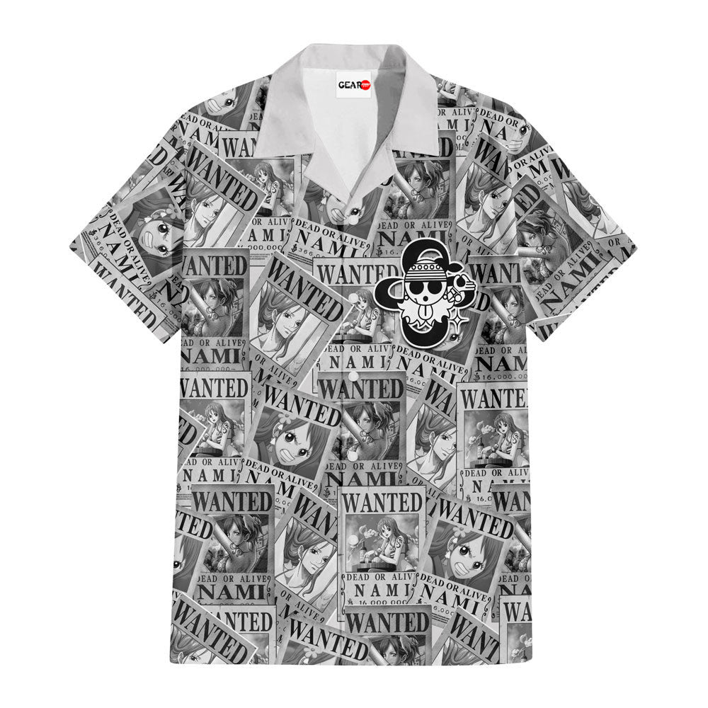 Nami Wanted Hawaiian Shirt Manga Style