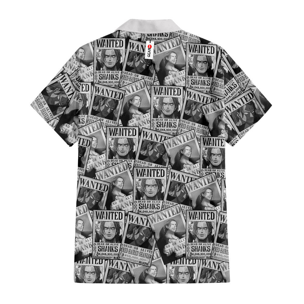 Shanks Wanted Hawaiian Shirt Manga Style