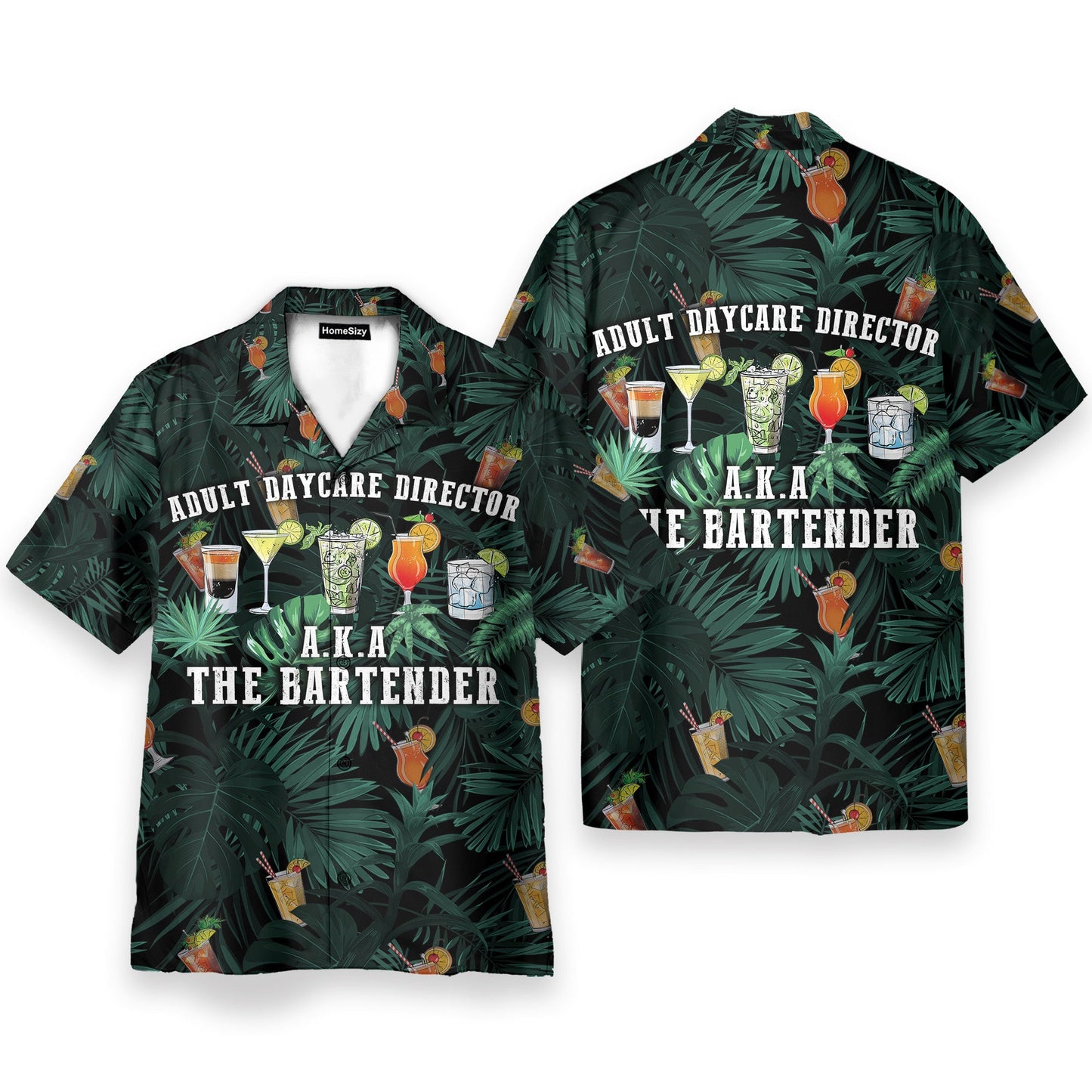 Aldult Daycare Director Aka The Bartender Tropical Pattern - Hawaiian Shirt