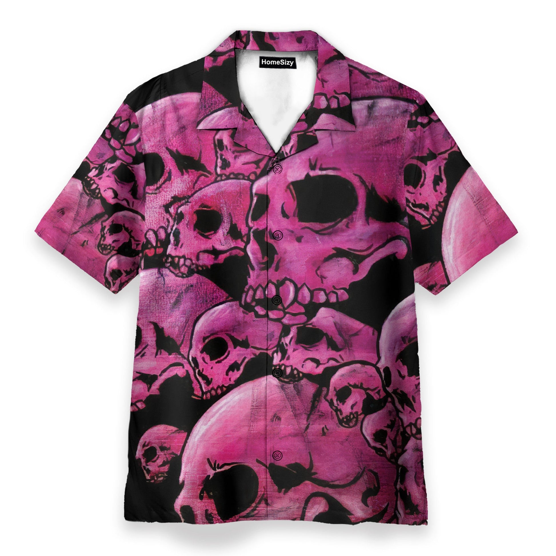 Graphic Purple Skull - Hawaiian Shirt