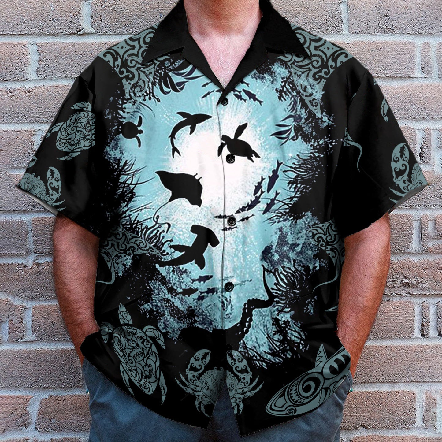 Deep Ocean World - Hawaiian Shirt & Beach Shorts