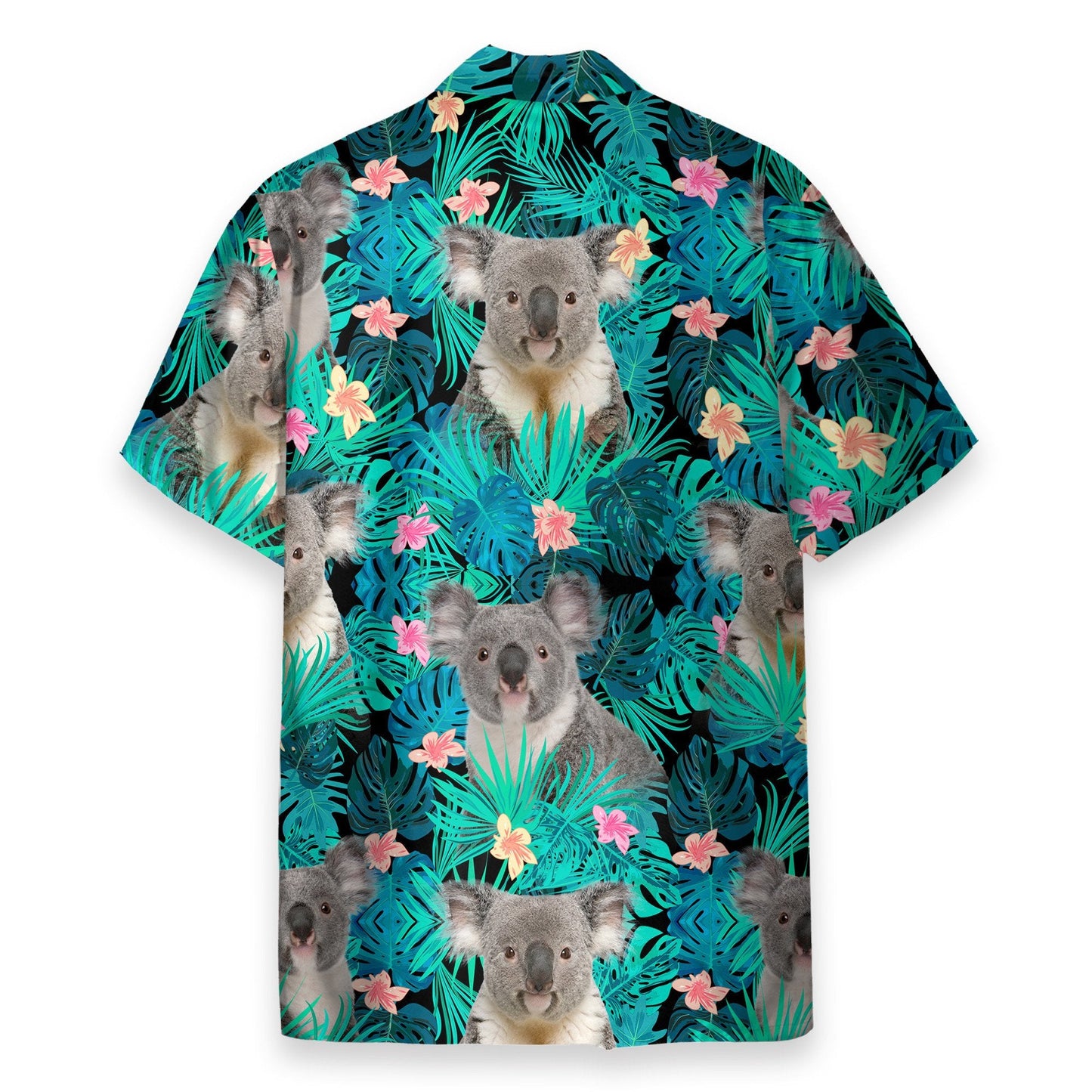 Koala In Tropical Green Leaves - Hawaiian Shirt