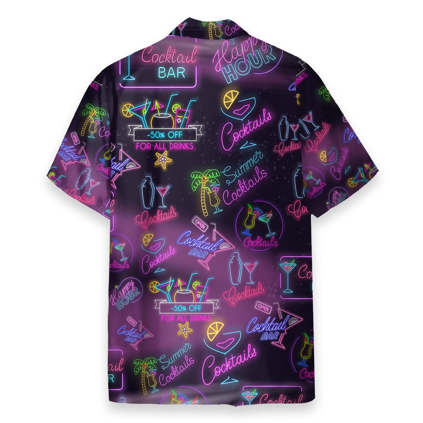 Let's Drink Cocktail Neon Party - Hawaiian Shirt & Beach Shorts KLZ1072912