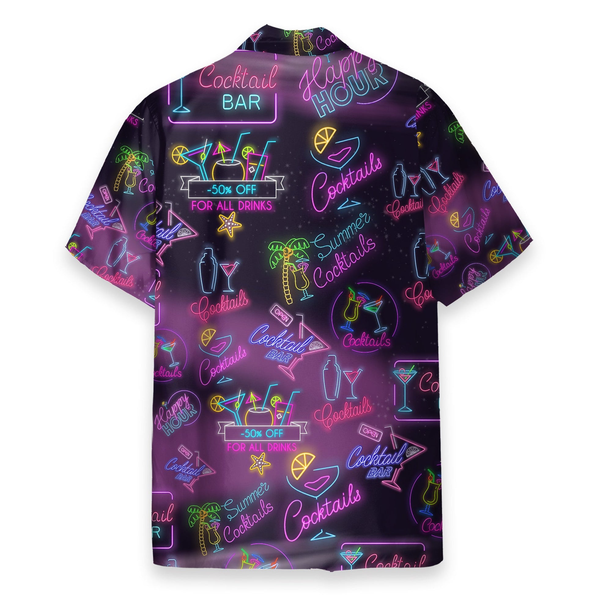 Let's Drink Cocktail Neon Party - Hawaiian Shirt & Beach Shorts KLZ1072912
