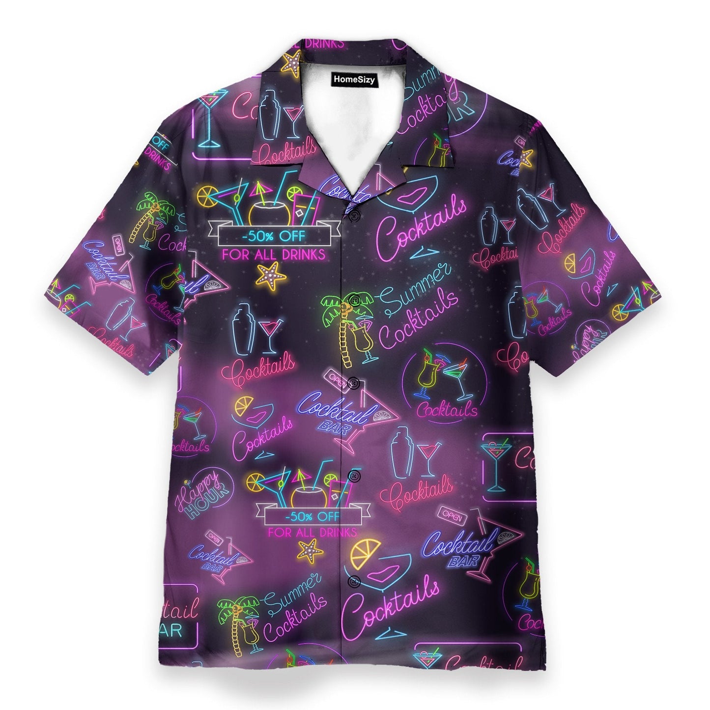 Let's Drink Cocktail Neon Party - Hawaiian Shirt & Beach Shorts KLZ1072912