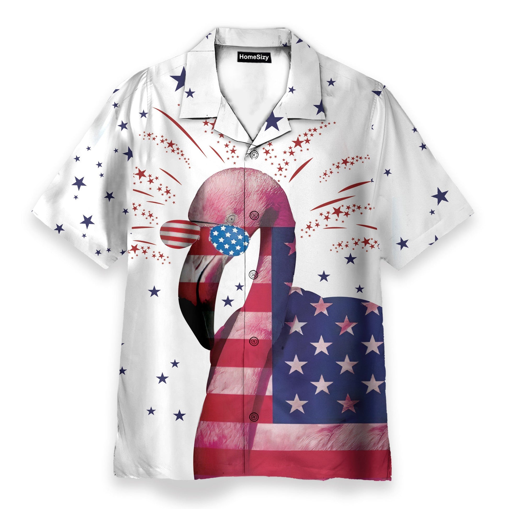 Flamingo 4th July Idependence Day - Hawaiian Shirt