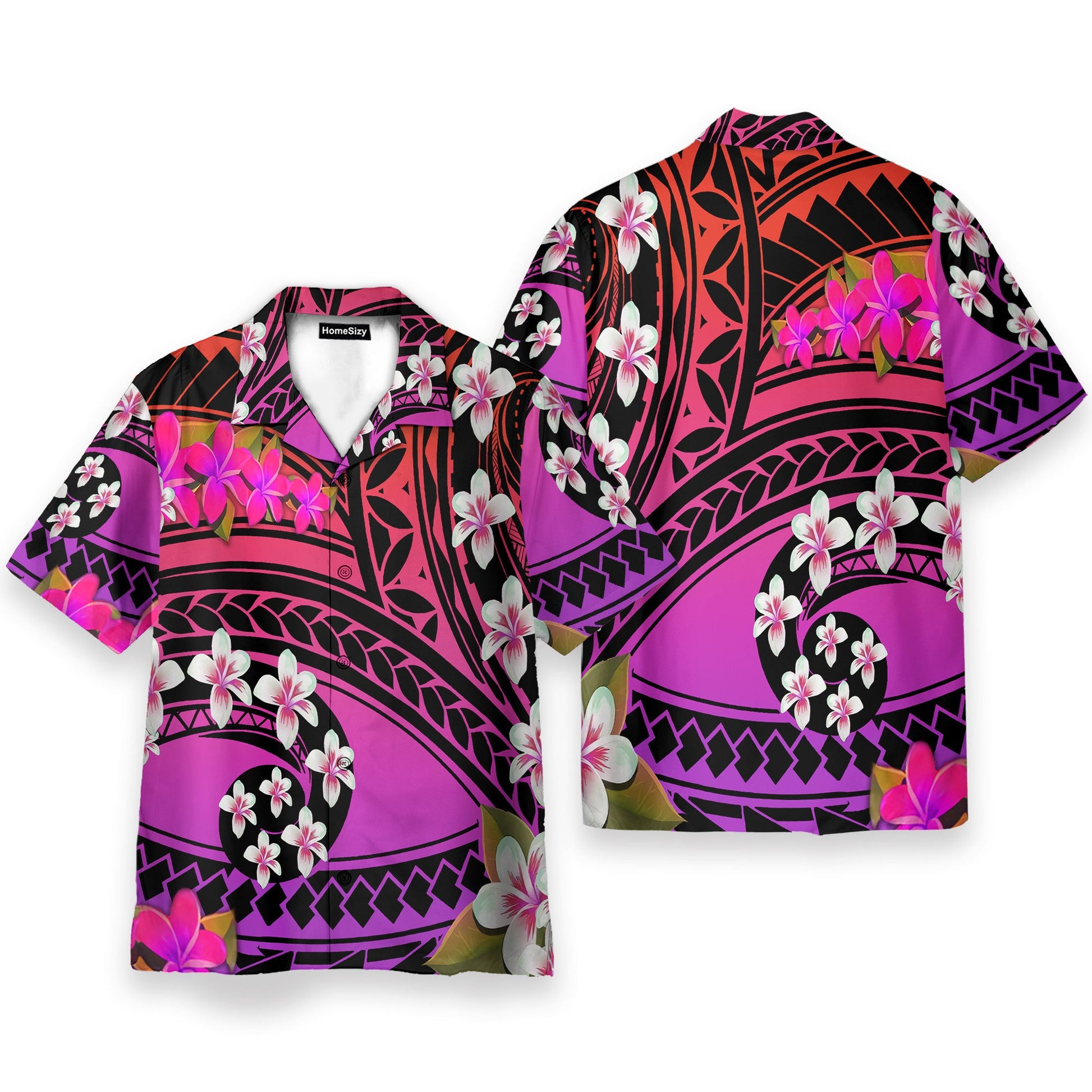 Plumeria Polynesian Purple - Hawaiian Shirt