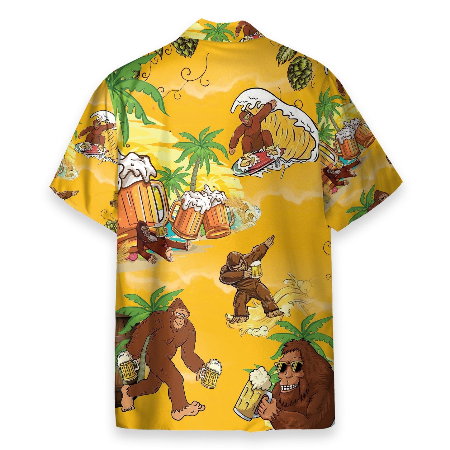 Bigfoot Summer Beer Men's Button's Up Shirts - Hawaiian Shirt