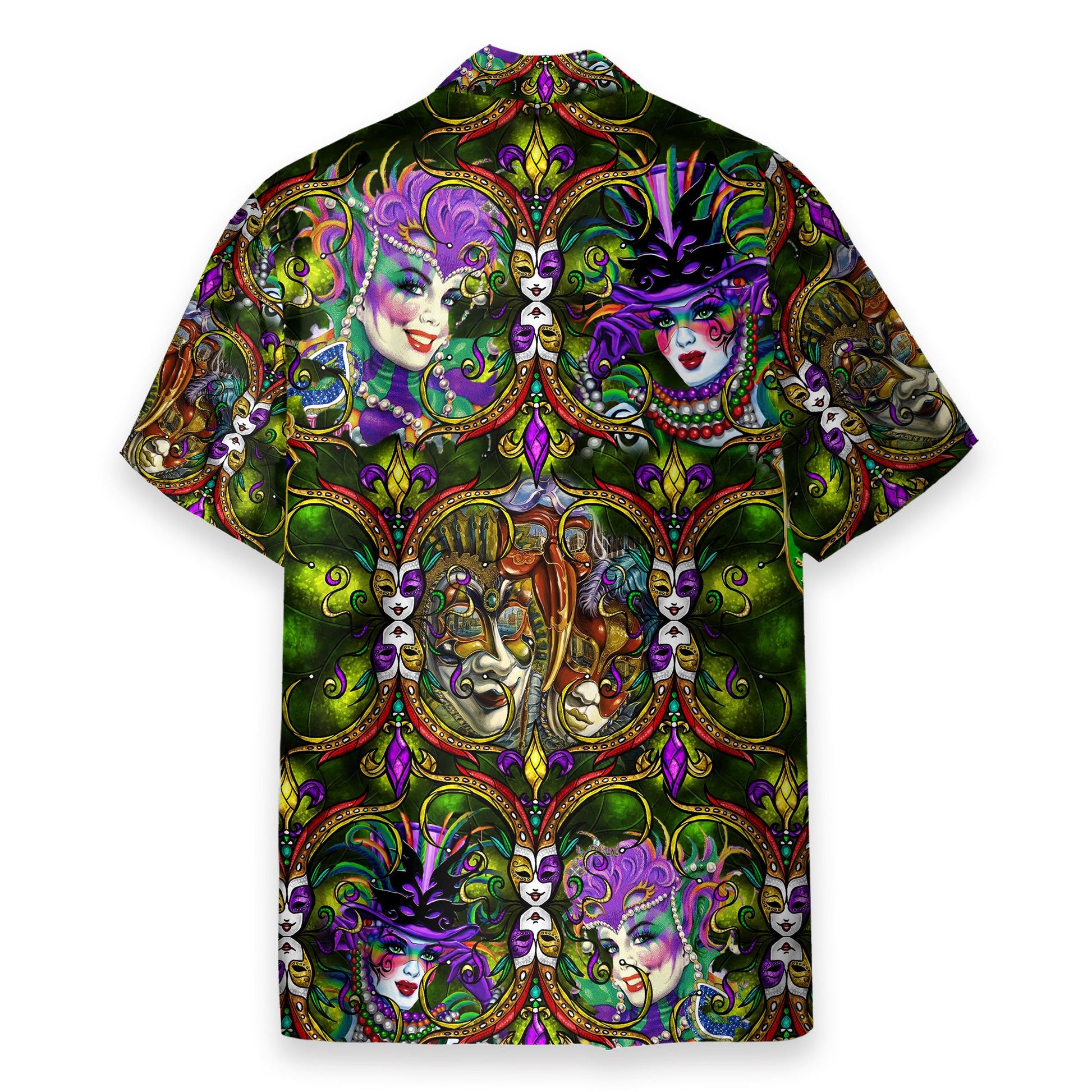 Happy Mardi Gras Men's Button's Up Shirts - Hawaiian Shirt