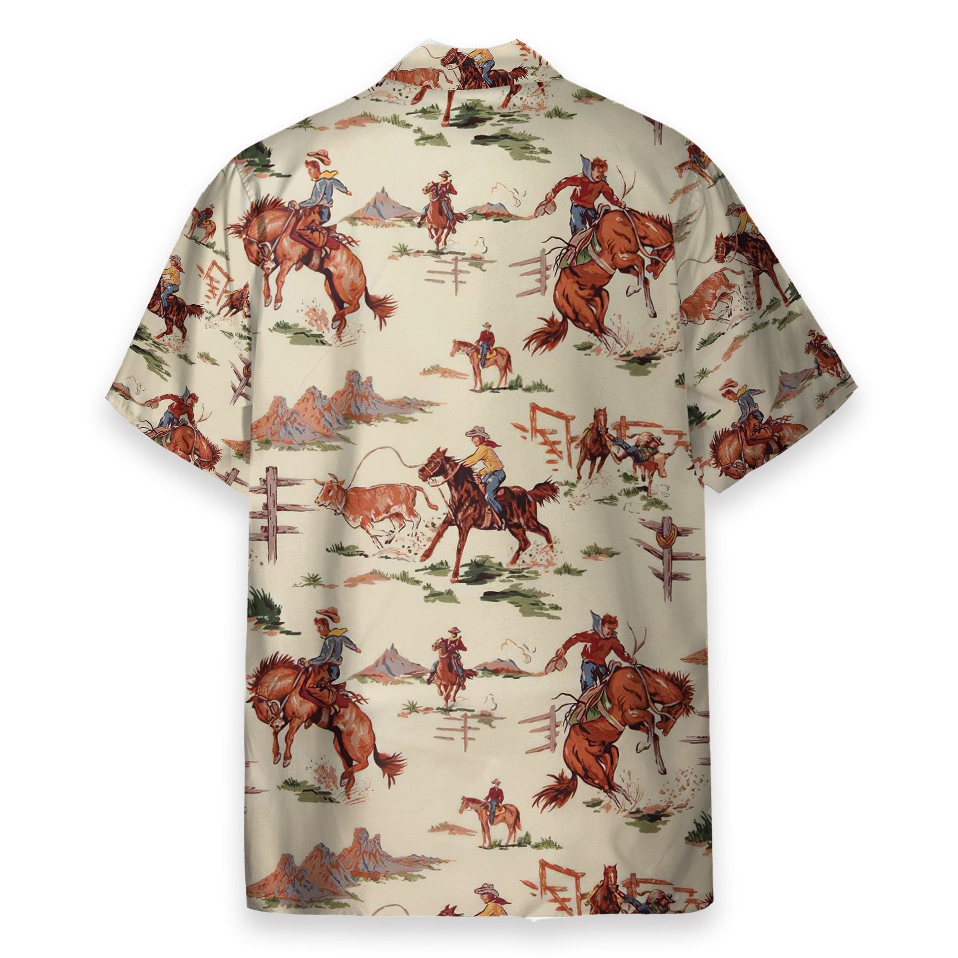 Rodeo Men's Button's Up Shirts - Hawaiian Shirt & Beach Shorts