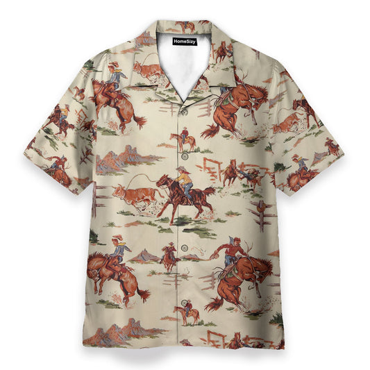 Rodeo Men's Button's Up Shirts - Hawaiian Shirt & Beach Shorts