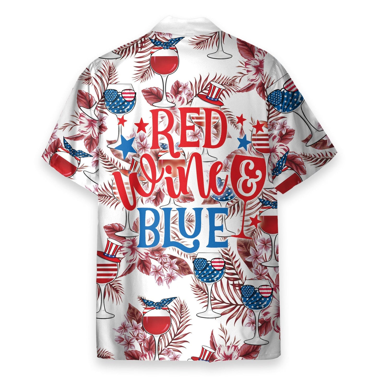 American Red Wine Men's Button's Up Shirts - Hawaiian Shirt