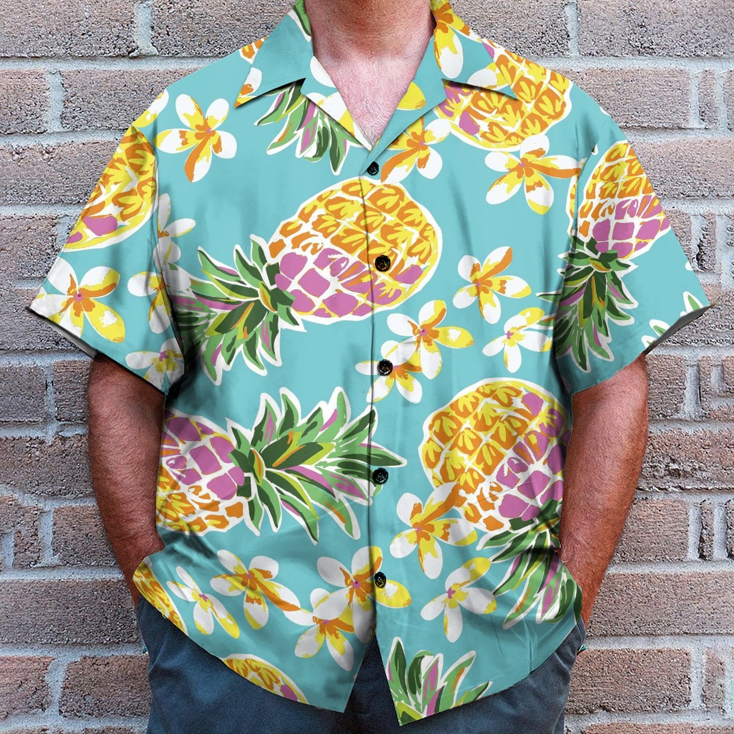 Amazing Pineapple Funny Button's Up Shirts - Hawaiian Shirt & Beach Shorts