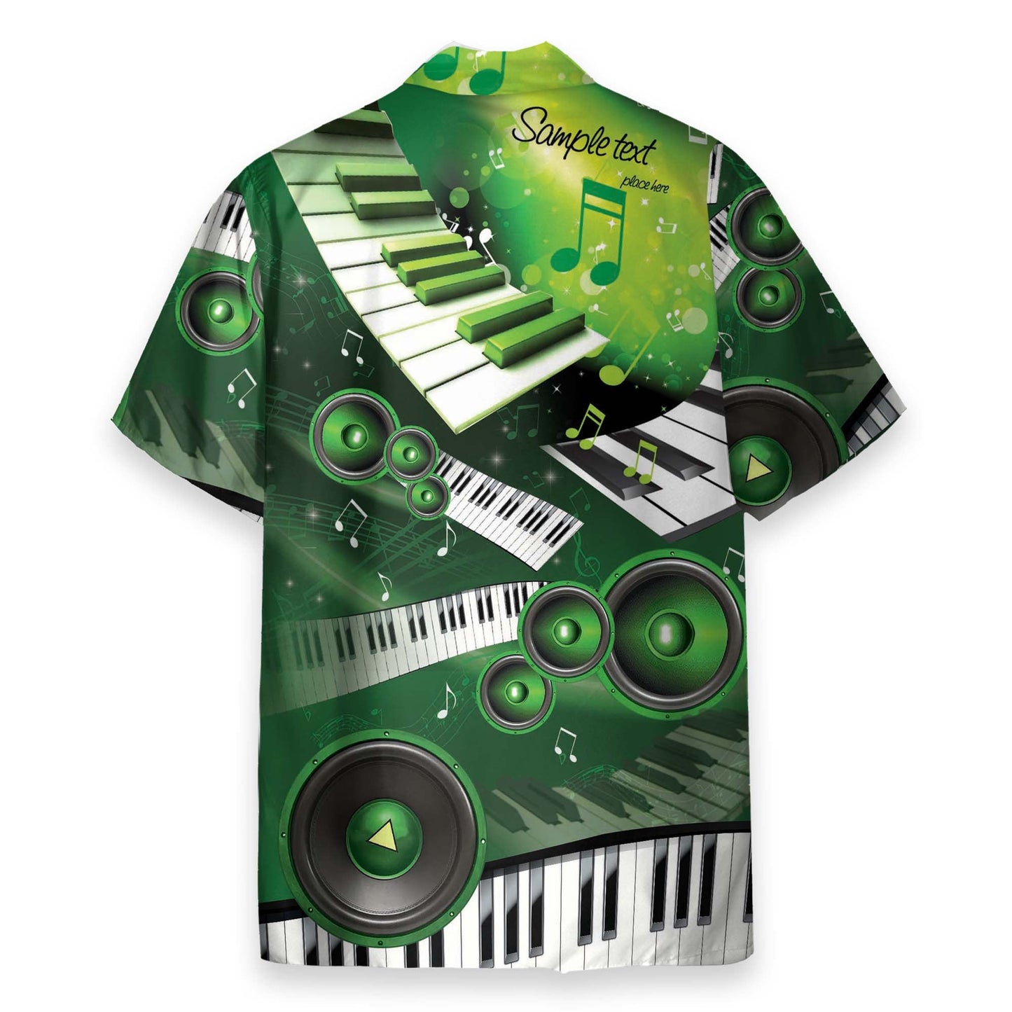 Amazing Green Piano And Loudspeaker - Hawaiian Shirt