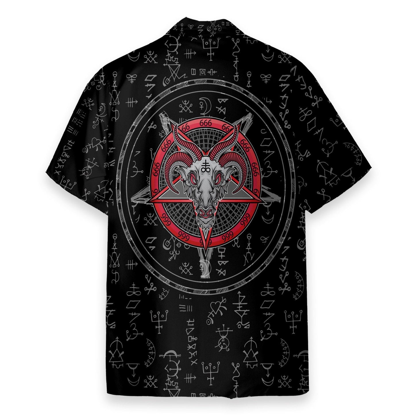 Satanism Magic Circle Men's Button's Up Shirts - Hawaiian Shirt