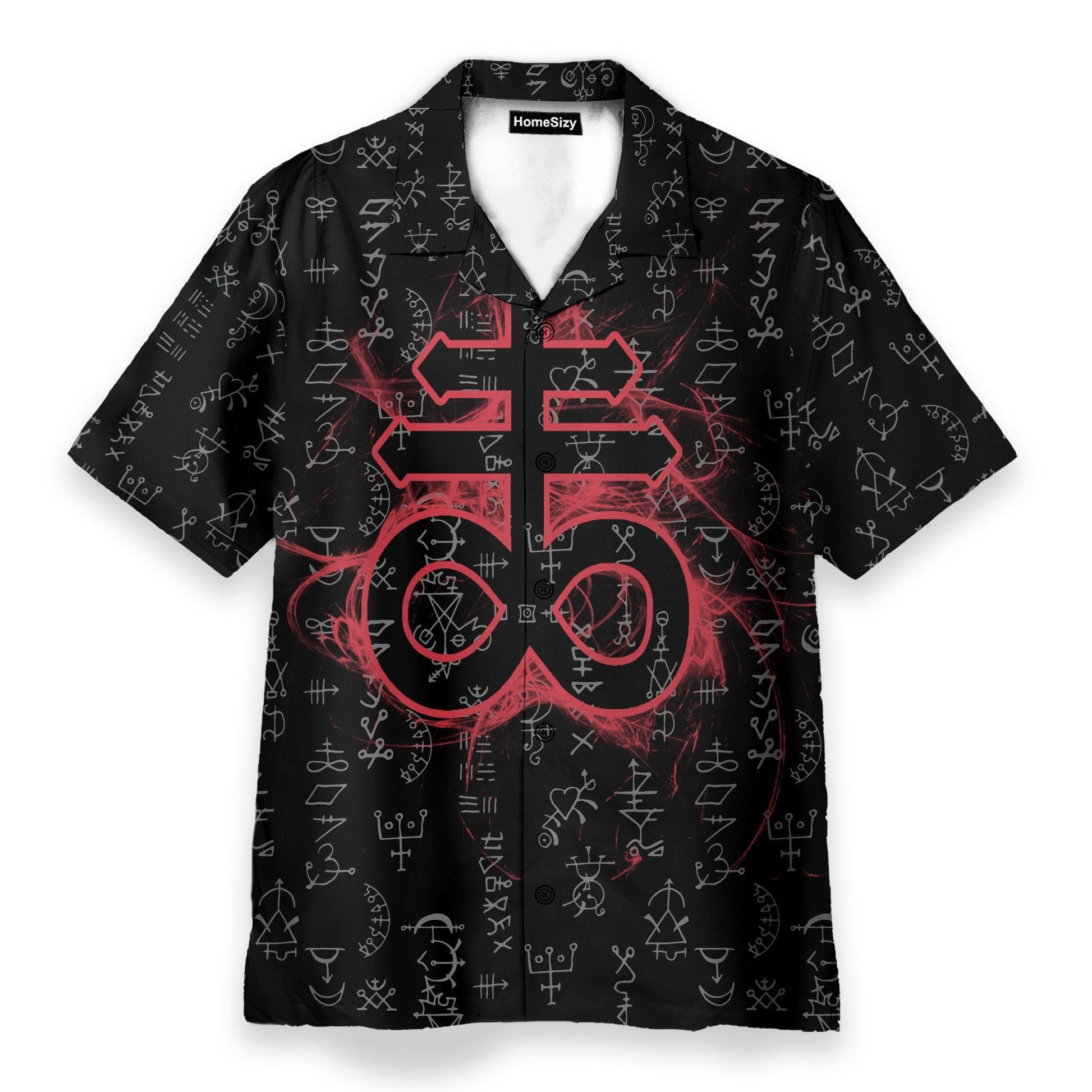 Satanism Magic Circle Men's Button's Up Shirts - Hawaiian Shirt