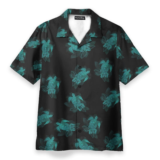 Turtle Summer Men's Button's Up Shirts - Hawaiian Shirt & Beach Shorts