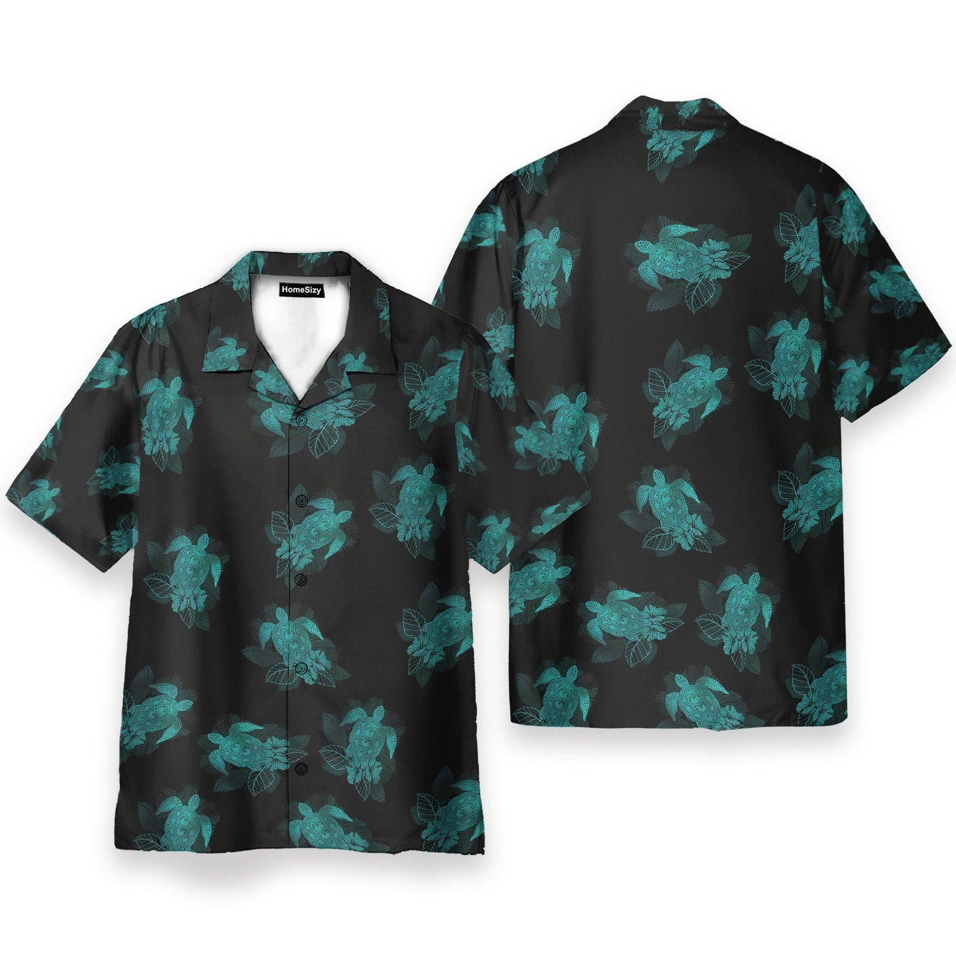 Turtle Summer Men's Button's Up Shirts - Hawaiian Shirt & Beach Shorts