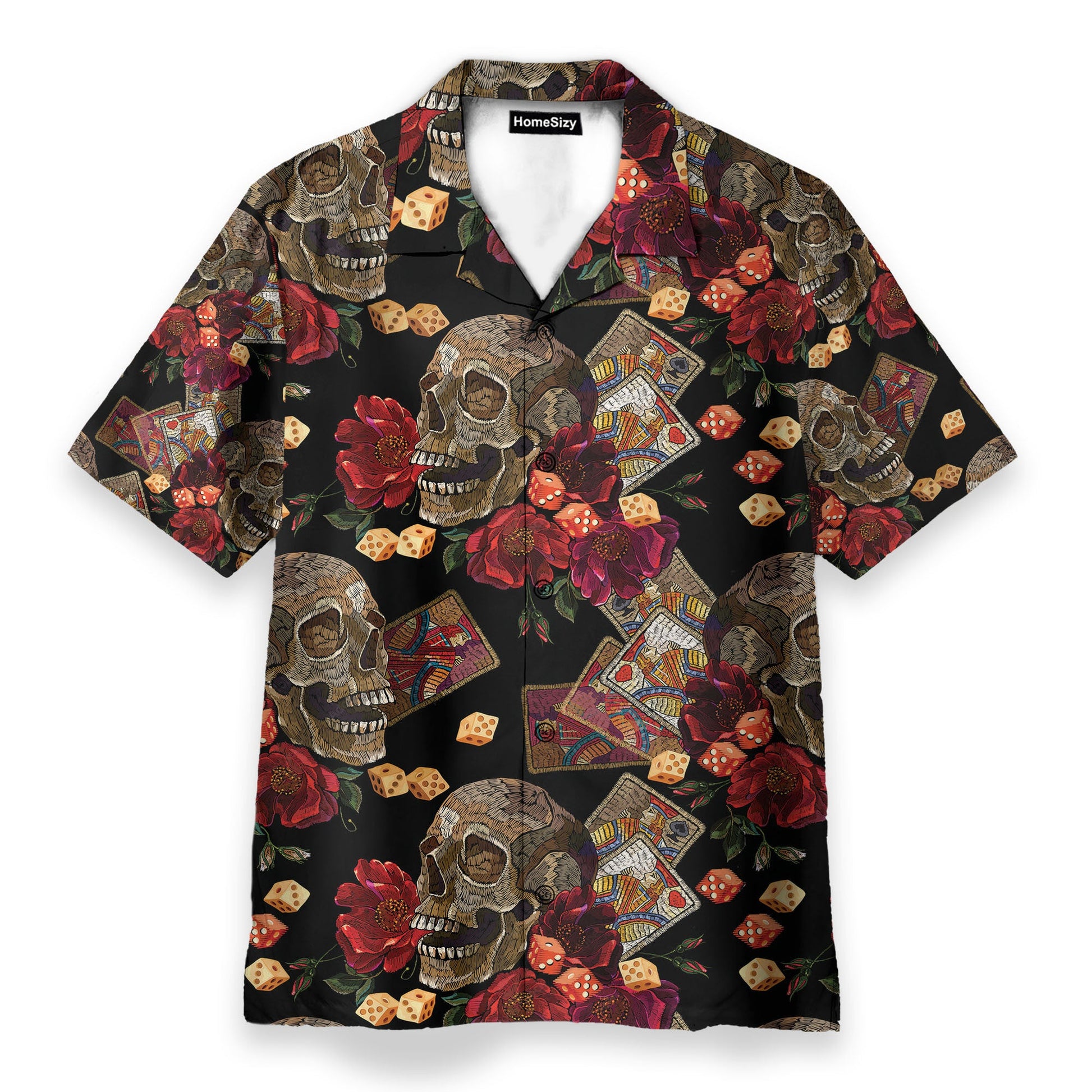 Casino Skull Colorful Hawaiian Shirts
