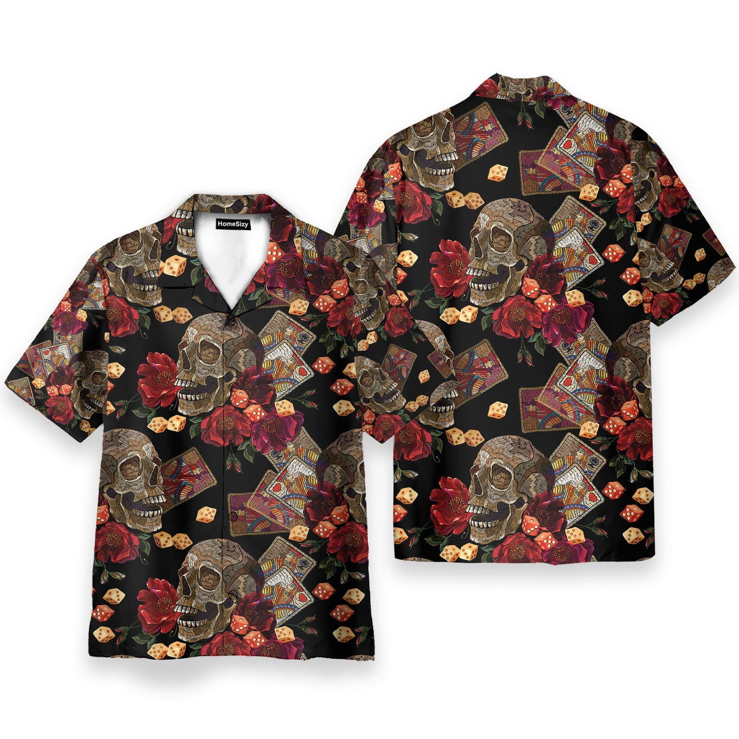 Casino Skull Colorful Hawaiian Shirts