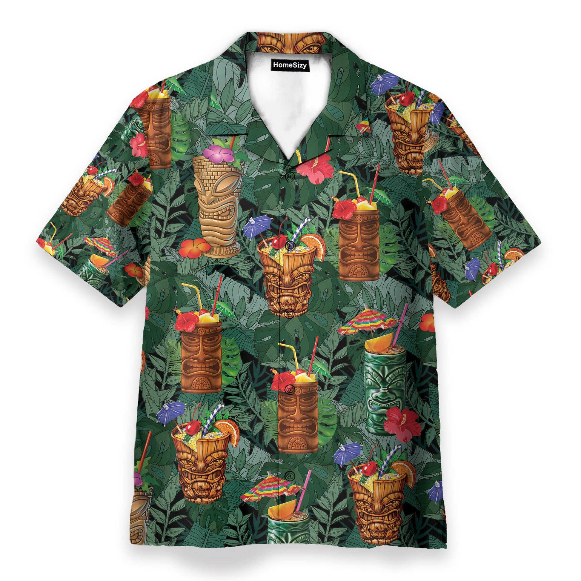 Aloha Summer Tiki Drink Cocktail - Hawaiian Shirt