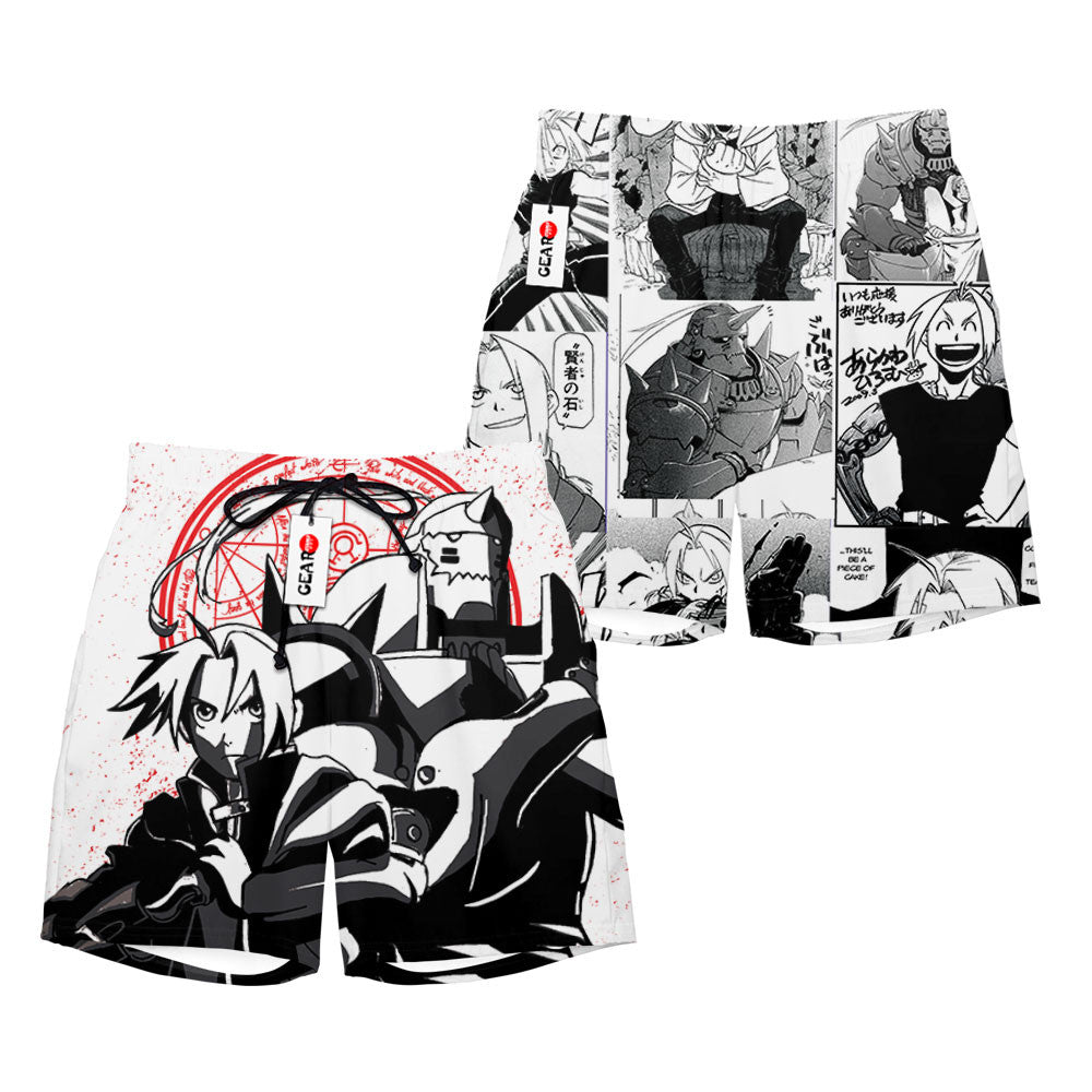 Alphonse Elric and Edward Elric Beach Shorts
