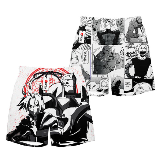 Alphonse Elric and Edward Elric Beach Shorts