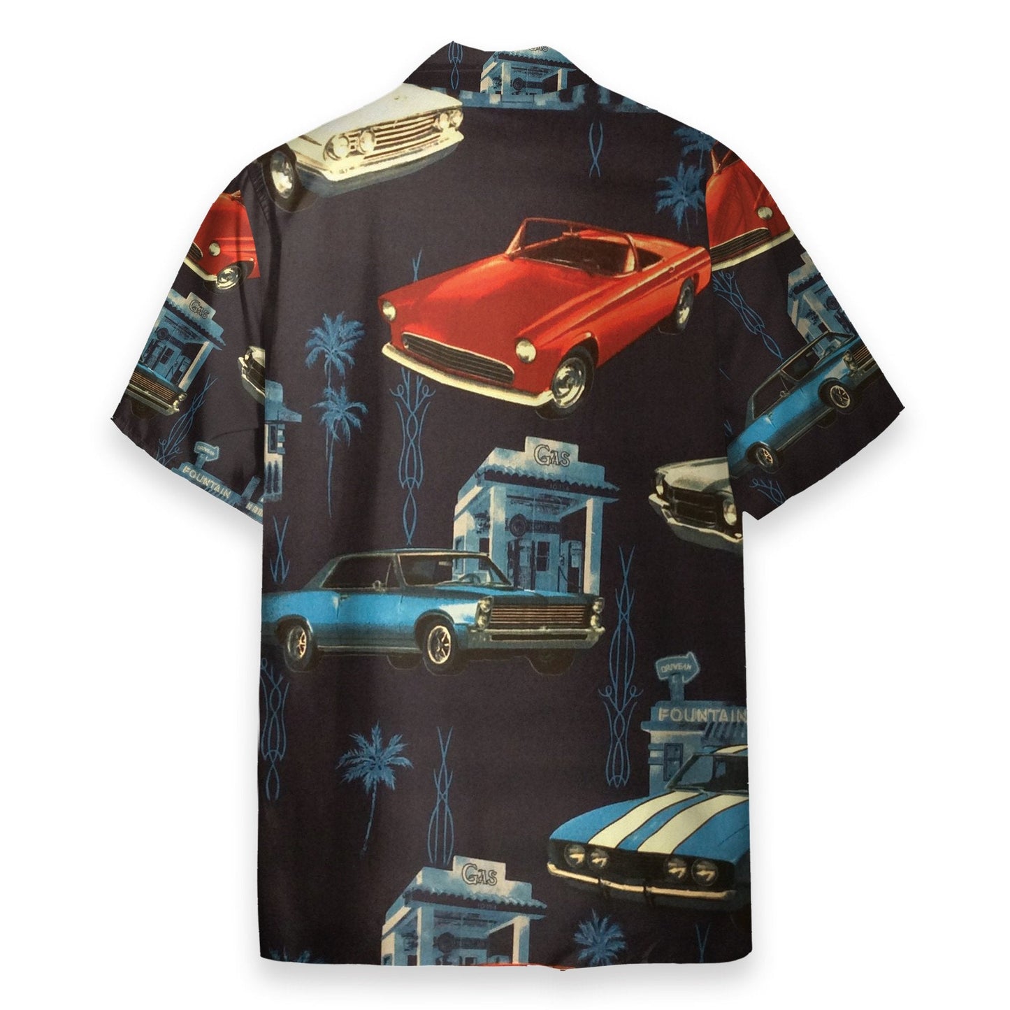 Retro Car Men's Button's Up Shirts - Hawaiian Shirt