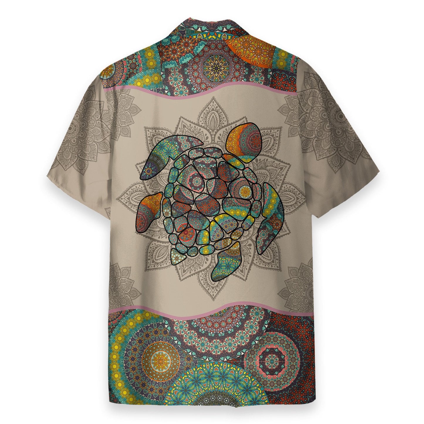 Turtle Mandala Men's Button's Up Shirts - Hawaiian Shirt