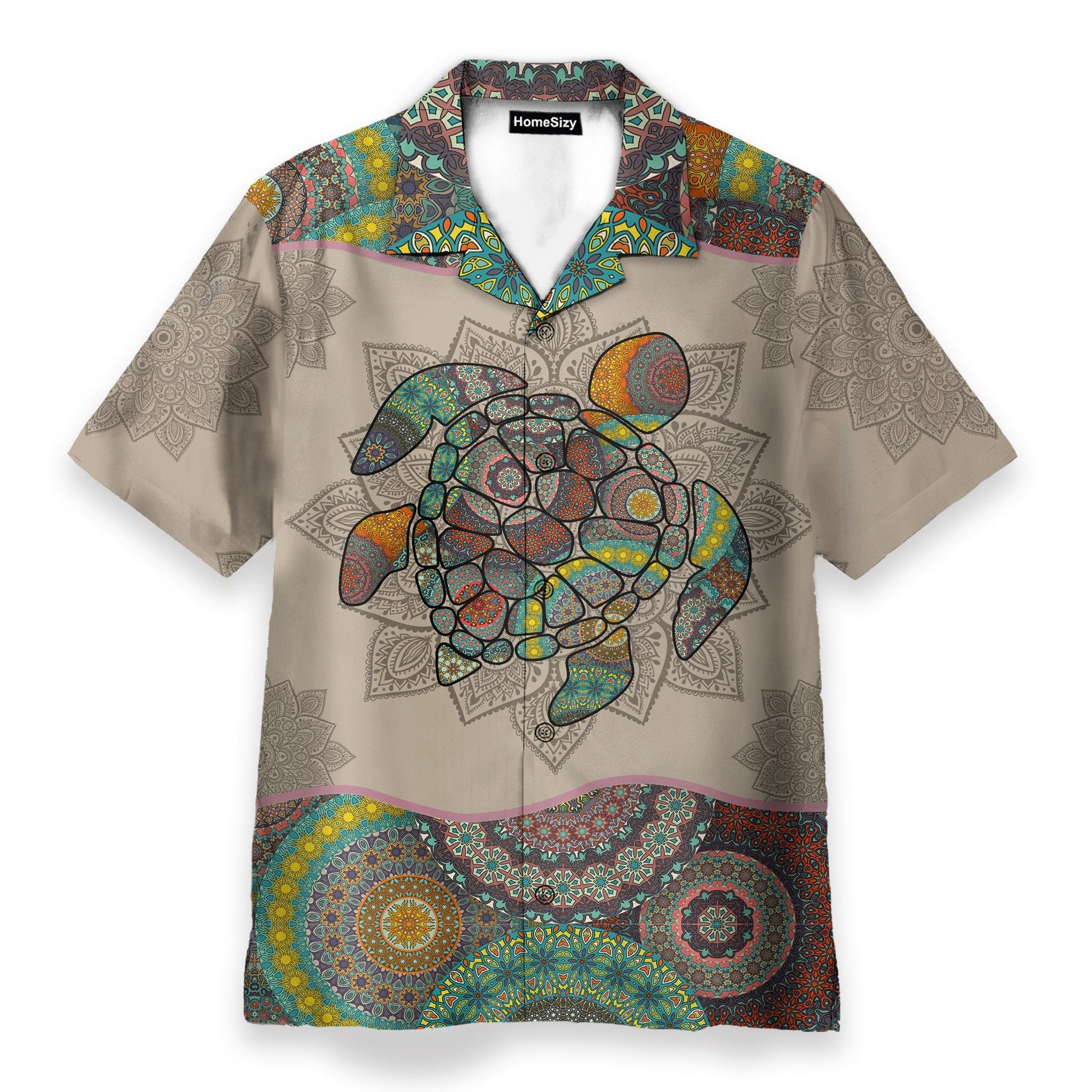 Turtle Mandala Men's Button's Up Shirts - Hawaiian Shirt