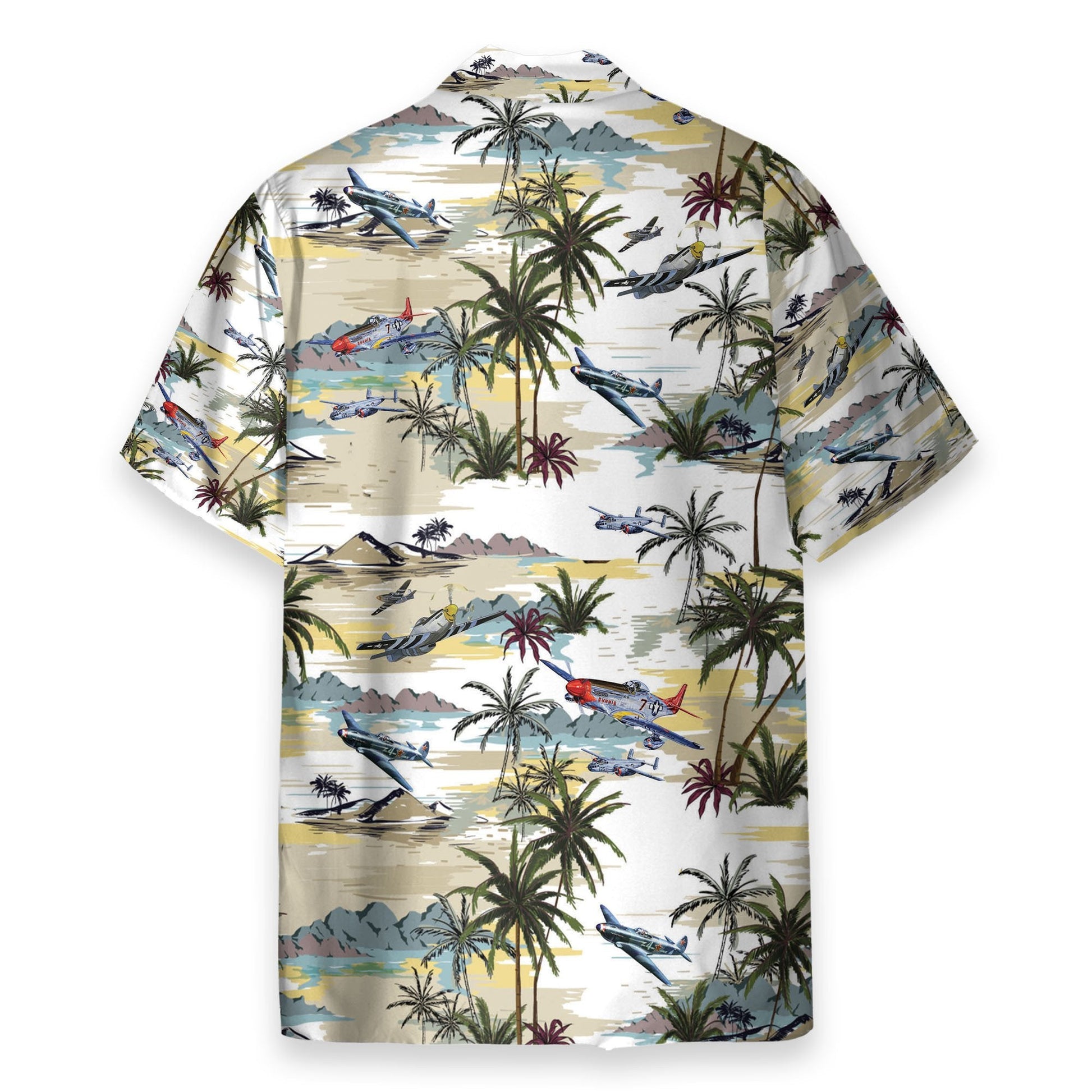 Aircraft Men's Button's Up Shirts - Hawaiian Shirt & Beach Shorts