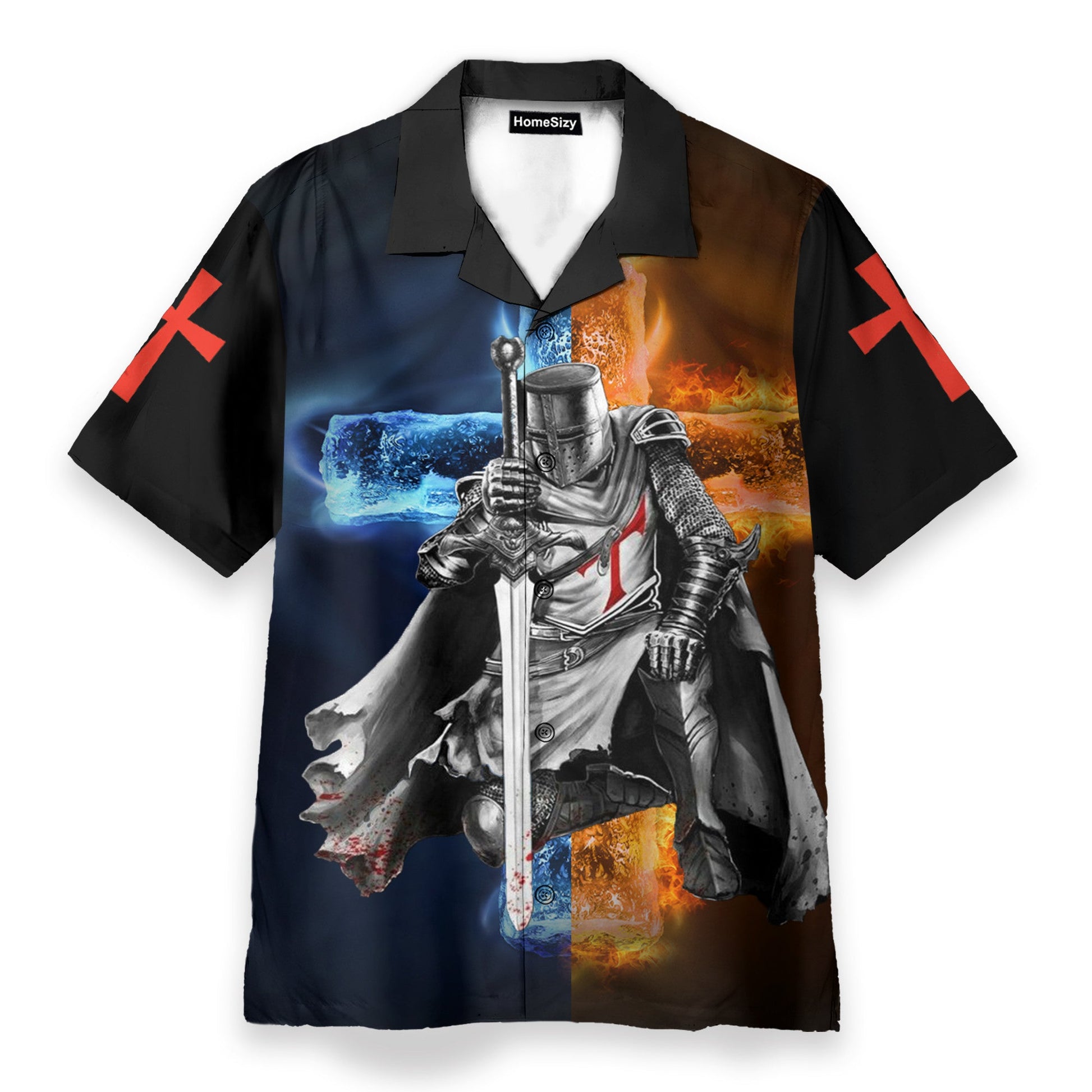 Knight Templar Men's Button's Up Shirts - Hawaiian Shirt
