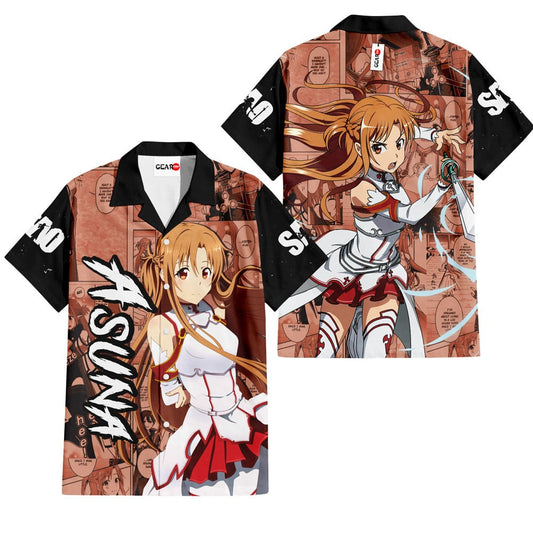 Asuna Hawaiian Shirt Manga Style