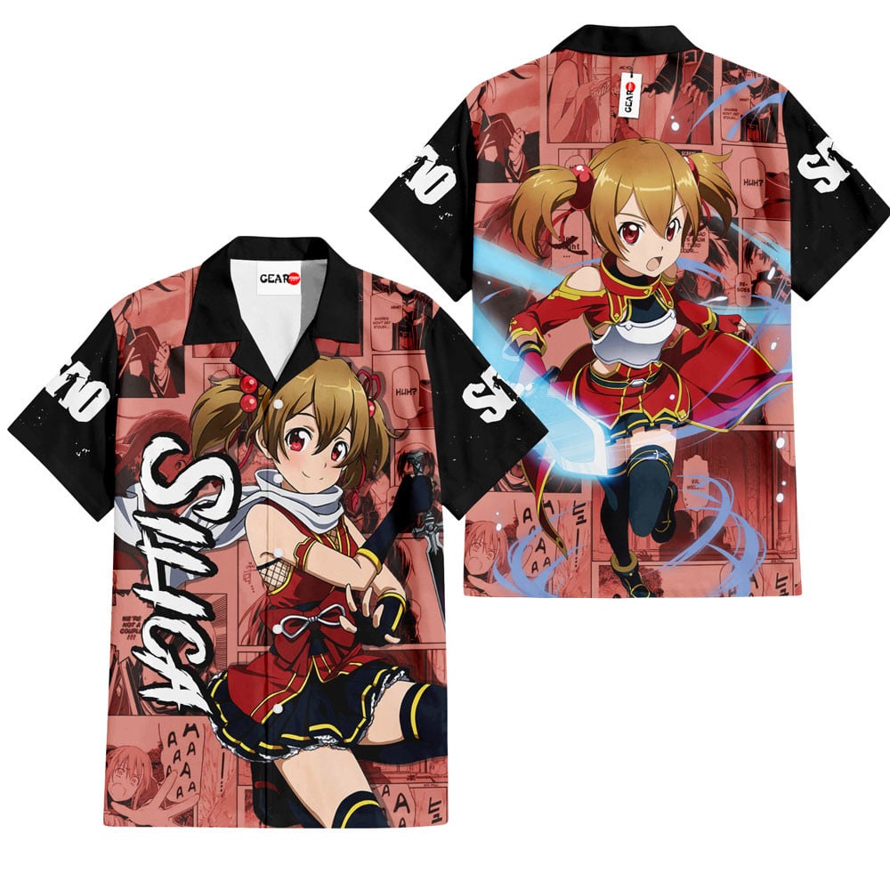 Silica Hawaiian Shirt Manga Style