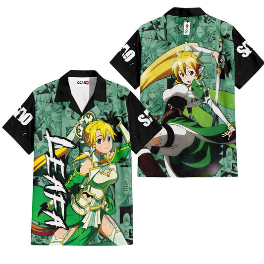 Leafa Hawaiian Shirt Manga Style