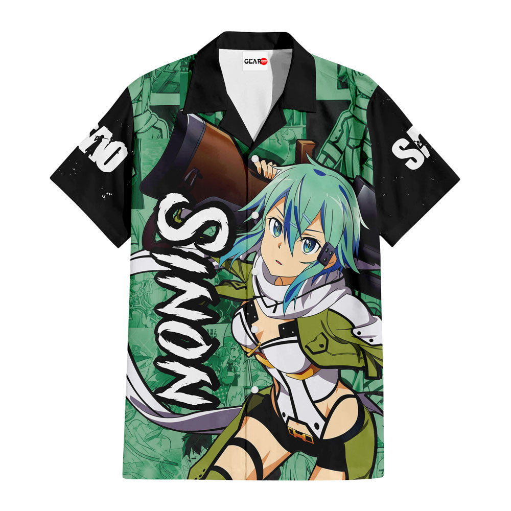 Sinon Hawaiian Shirt Manga Style