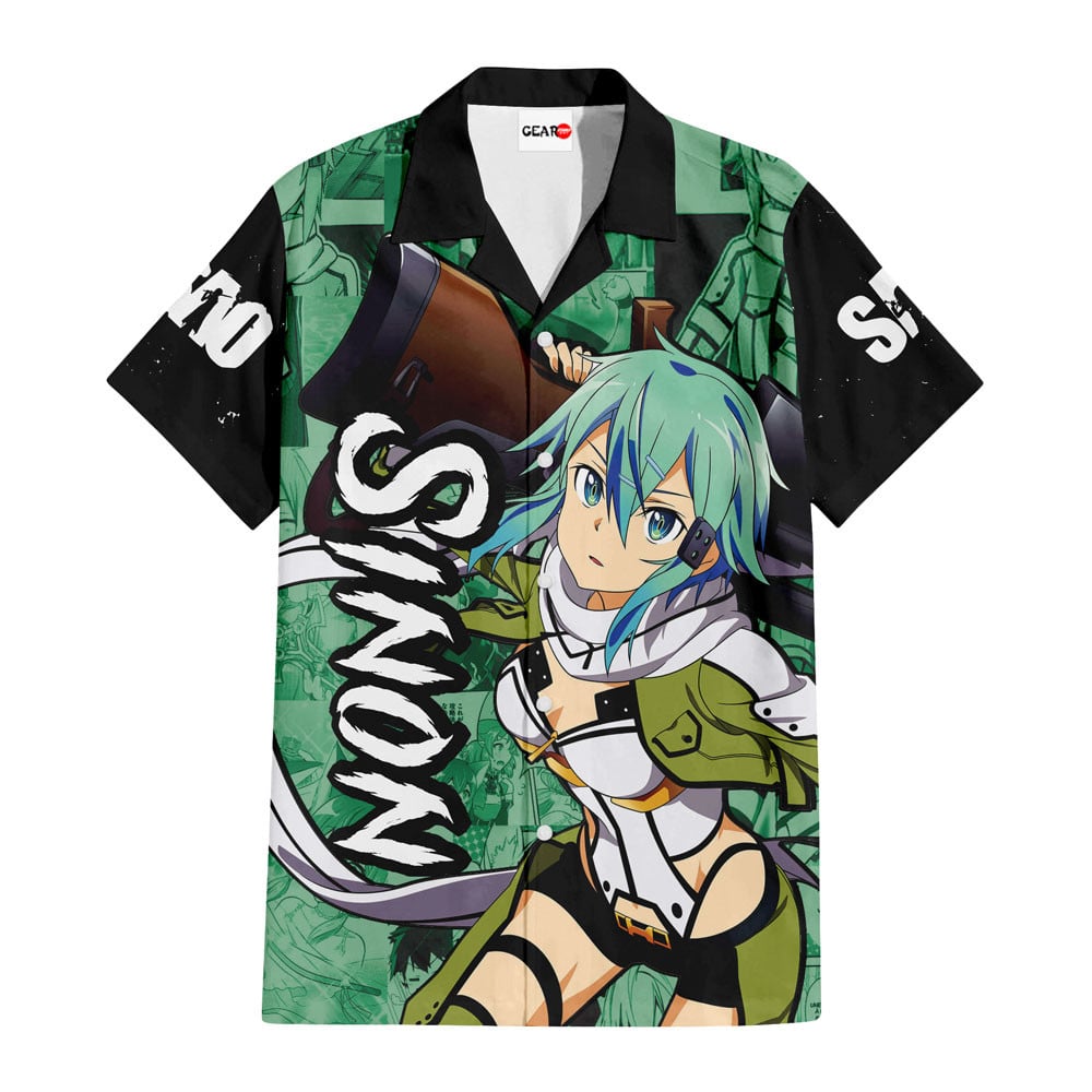 Sinon Hawaiian Shirt Manga Style