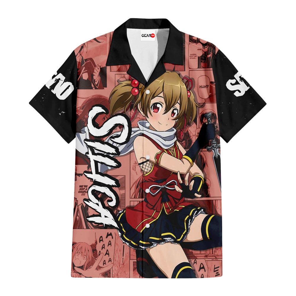 Silica Hawaiian Shirt Manga Style