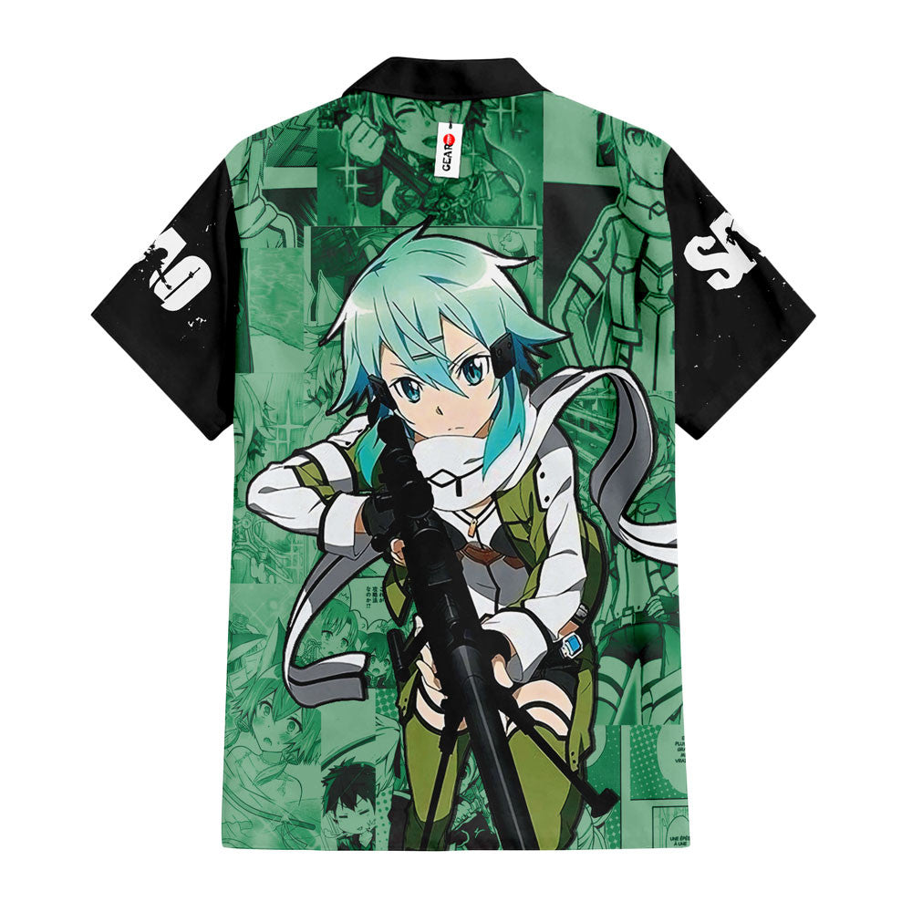 Sinon Hawaiian Shirt Manga Style