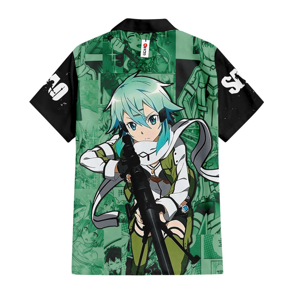 Sinon Hawaiian Shirt Manga Style