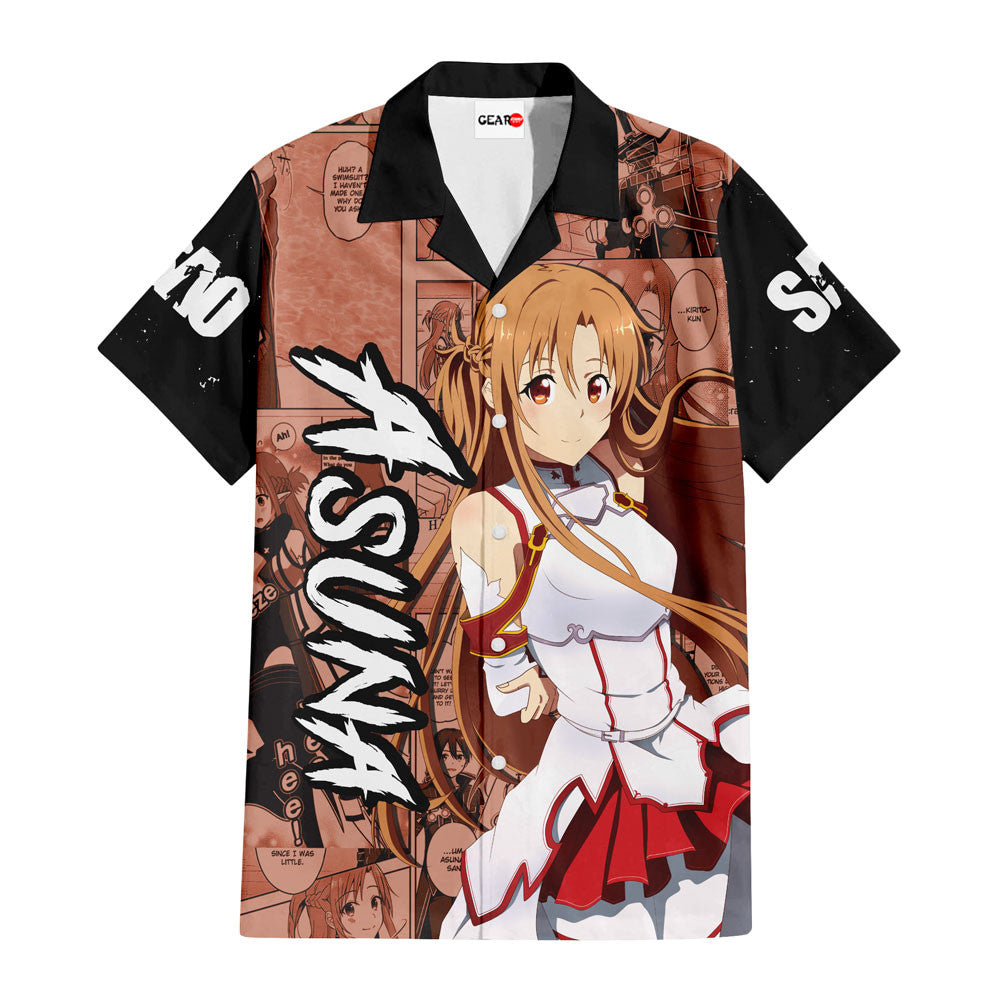 Asuna Hawaiian Shirt Manga Style