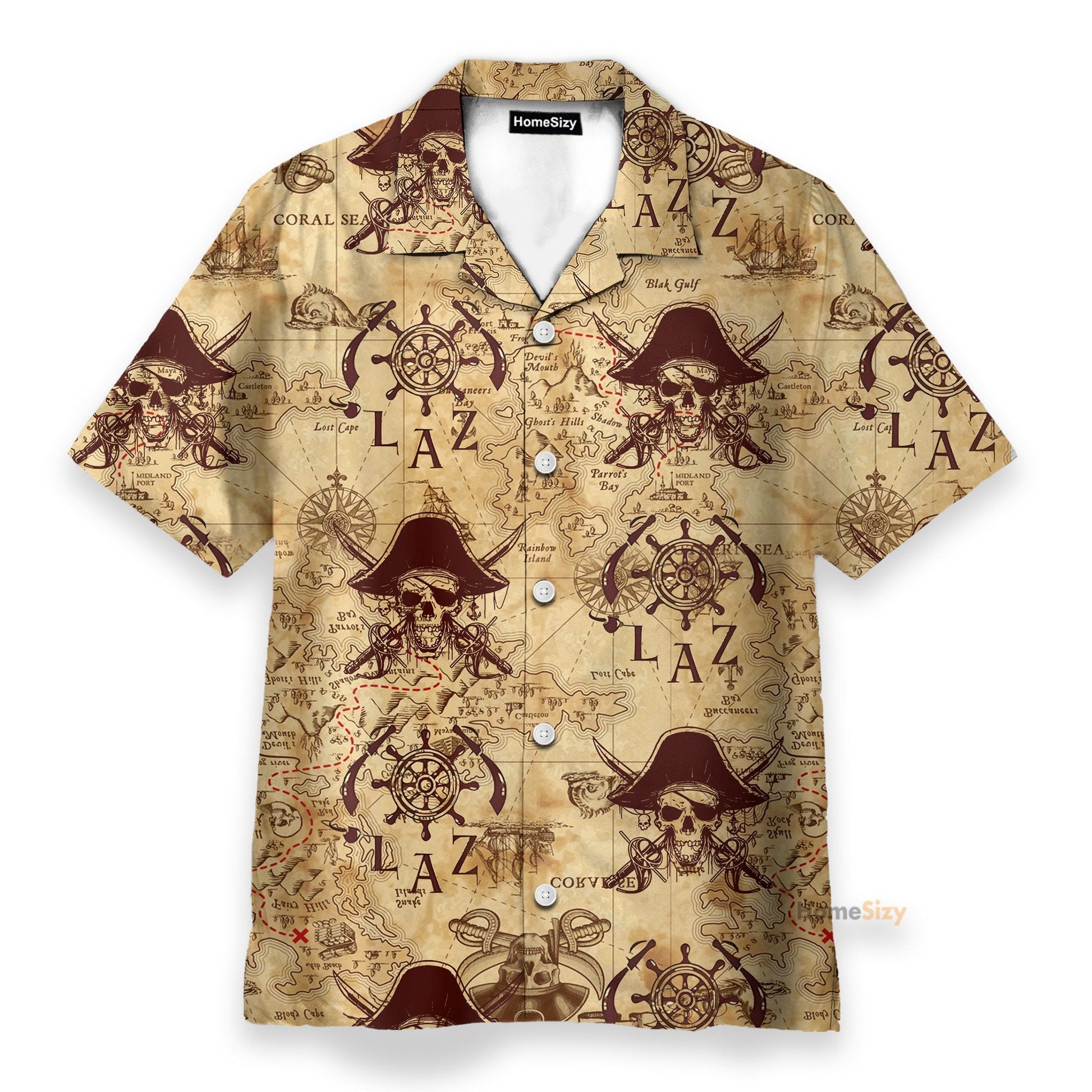 Vintage Pirate Skulls - Hawaiian Shirt