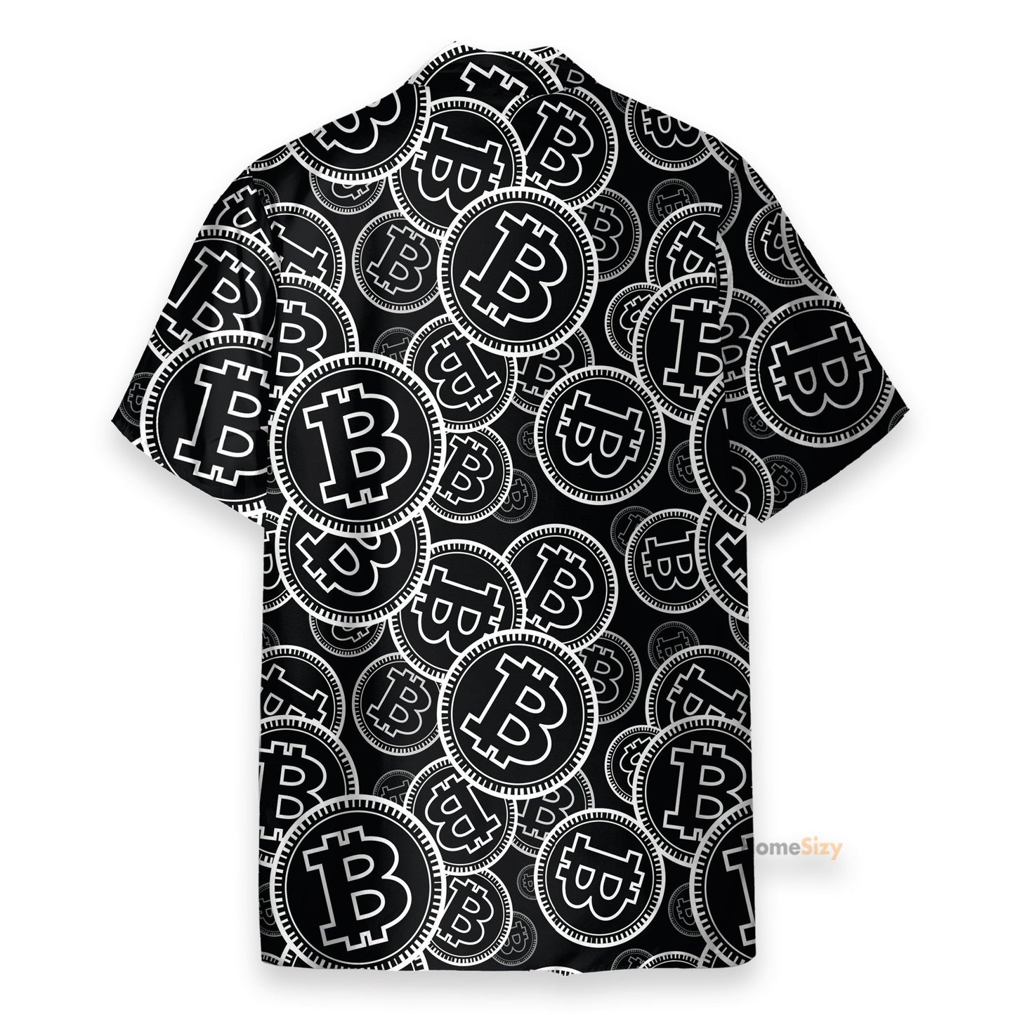 Digital Bitcoin Crypto Men's Button's Up Shirts - Hawaiian Shirt & Beach Shorts