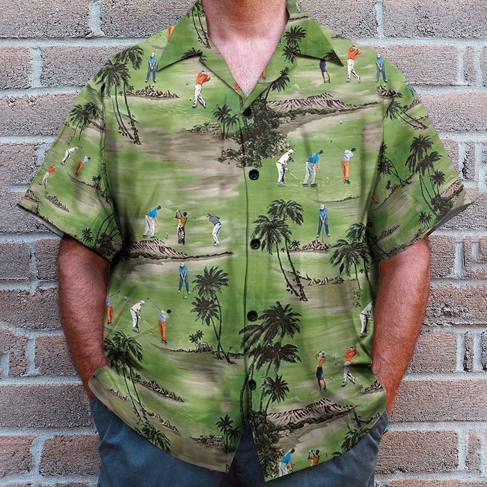 Playing Golf, Coconut Tree Golf Club - Hawaiian Shirt