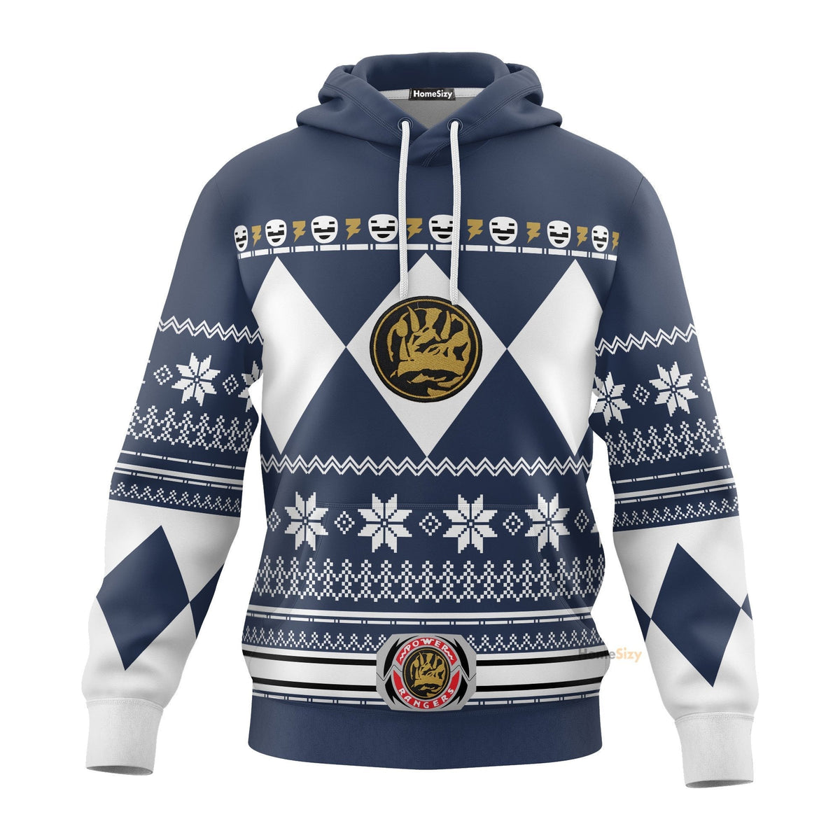 Blue Mighty Morphin Power Rangers V1 - Cosplay Costume Hoodie QT211319