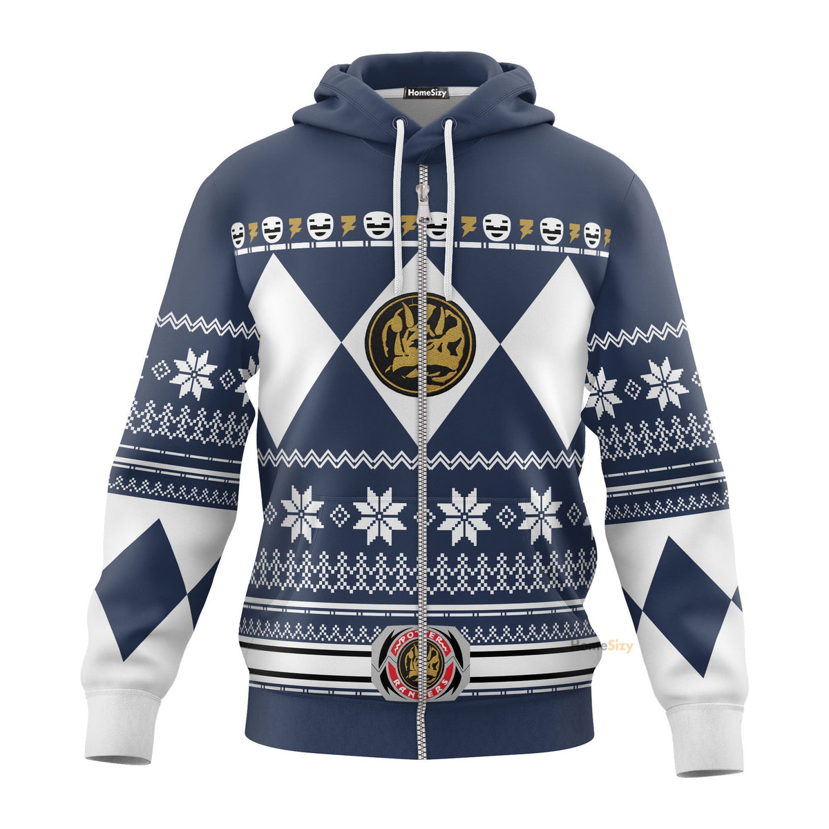 Blue Mighty Morphin Power Rangers V1 - Cosplay Costume Hoodie QT211319