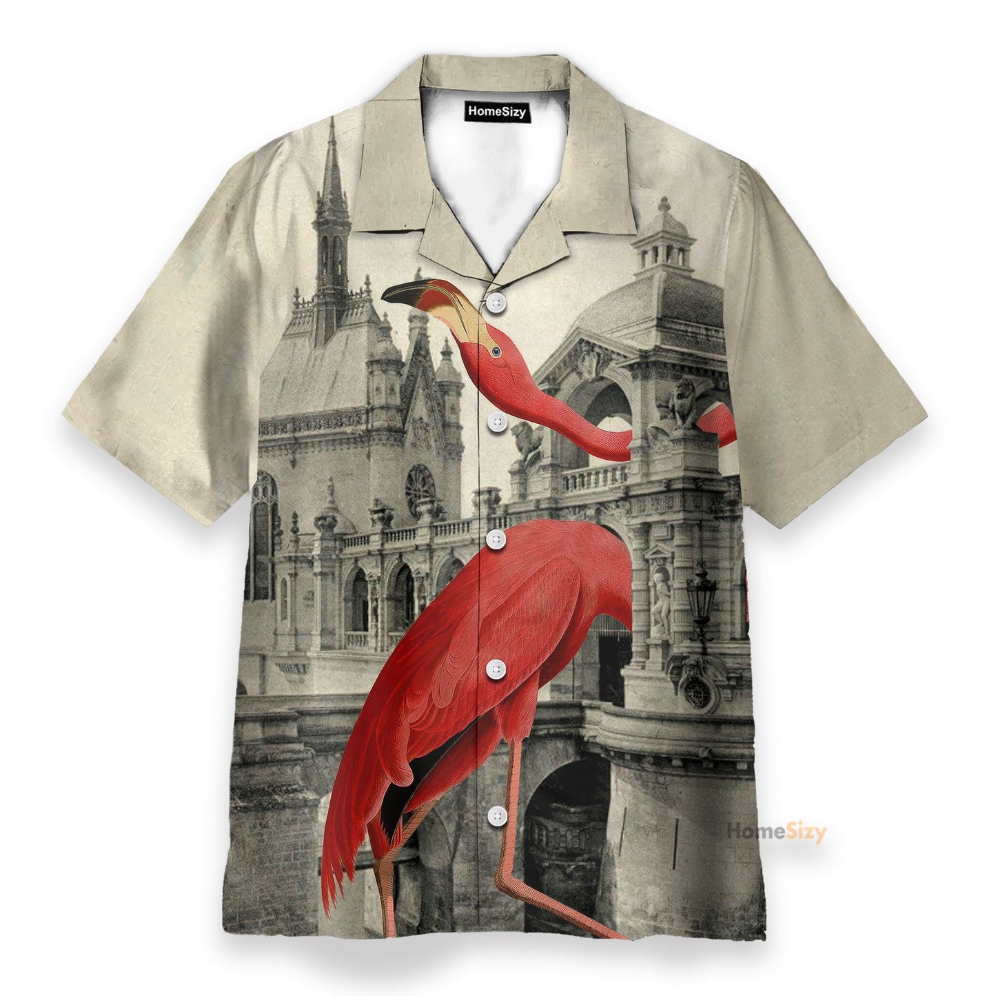 Flamingo Vintage British Style - Hawaiian Shirt