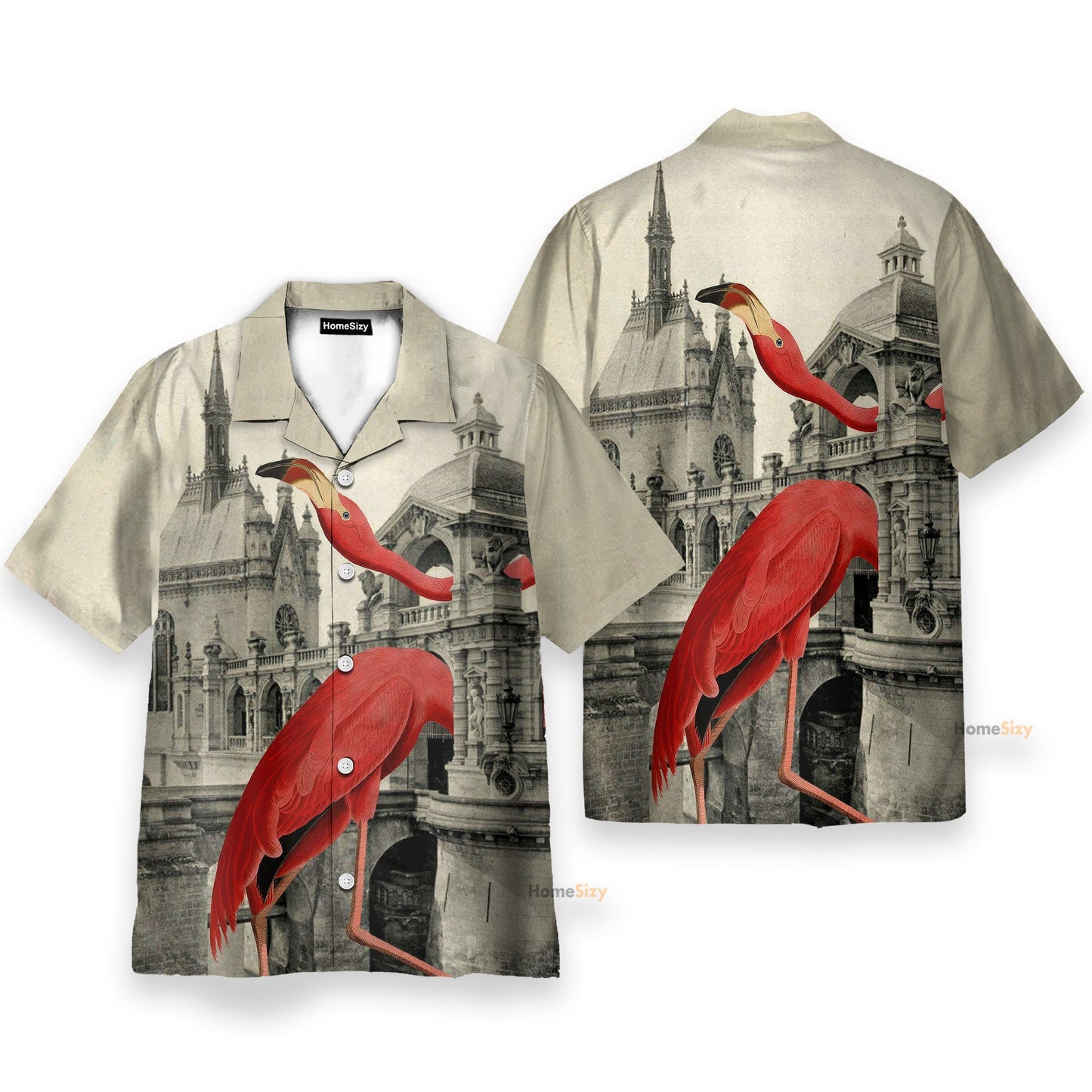 Flamingo Vintage British Style - Hawaiian Shirt
