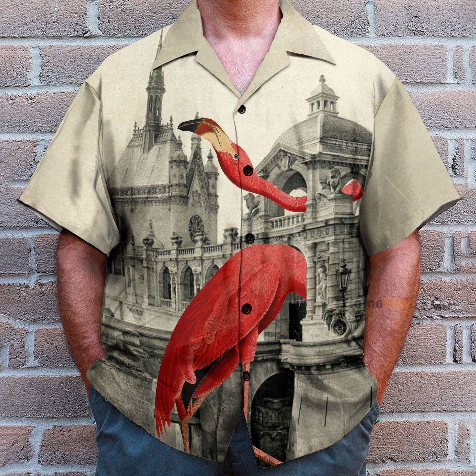 Flamingo Vintage British Style - Hawaiian Shirt